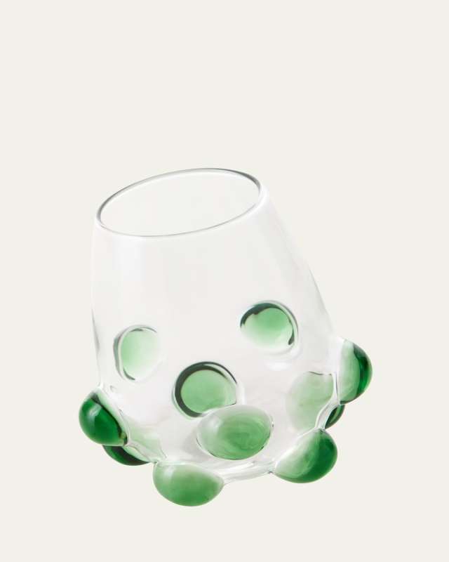 Bubble Wine Glass, Green